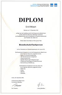 Brandschutz Diplom E. Mösch - JANSEN